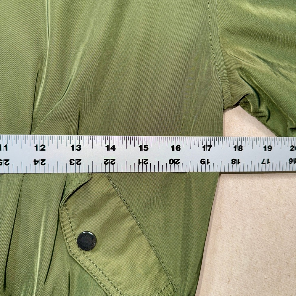 Kate Spade Green Bomber Jacket Peplum Hem Lightweight Women's Small - Picture 7 of 7